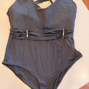 Becca Reconnect Black Cross-back One Piece